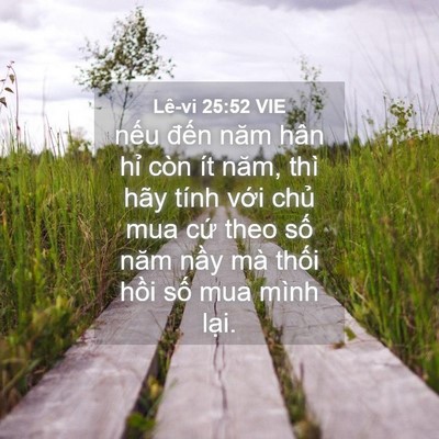 Picture 04 - Lê-vi 25:52 VIE - nếu đến năm hân hỉ còn ít năm, thì - Bible Verse Picture