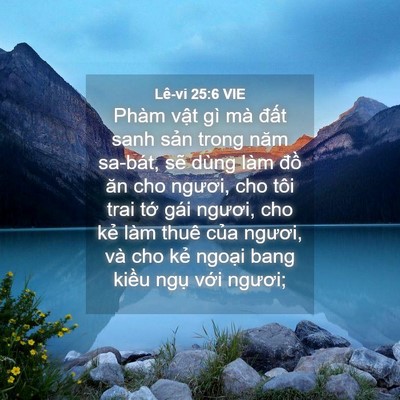Picture 04 - Lê-vi 25:6 VIE - Phàm vật gì mà đất sanh sản trong năm - Bible Verse Picture