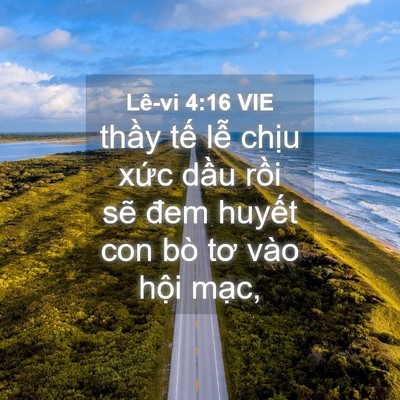 Picture 04 - Lê-vi 4:16 VIE - thầy tế lễ chịu xức dầu rồi sẽ - Bible Verse Picture