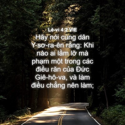 Picture 04 - Lê-vi 4:2 VIE - Hãy nói cùng dân Y-sơ-ra-ên rằng: Khi - Bible Verse Picture