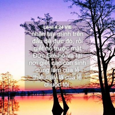 Picture 04 - Lê-vi 4:24 VIE - nhận tay mình trên đầu dê đực đó, - Bible Verse Picture