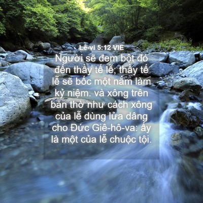 Picture 04 - Lê-vi 5:12 VIE - Người sẽ đem bột đó đến thầy tế - Bible Verse Picture