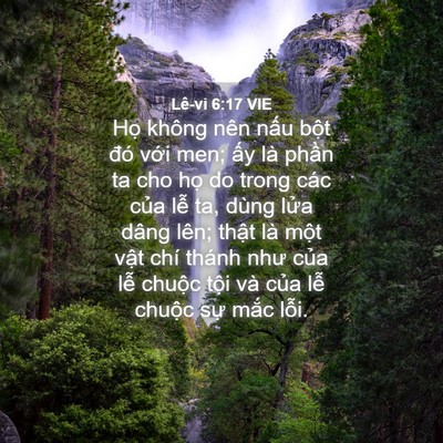 Picture 04 - Lê-vi 6:17 VIE - Họ không nên nấu bột đó với men; ấy - Bible Verse Picture