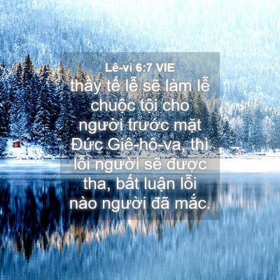Picture 04 - Lê-vi 6:7 VIE - thầy tế lễ sẽ làm lễ chuộc tội cho - Bible Verse Picture