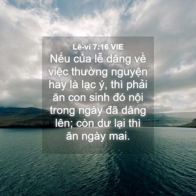 Picture 04 - Lê-vi 7:16 VIE - Nếu của lễ dâng về việc thường - Bible Verse Picture