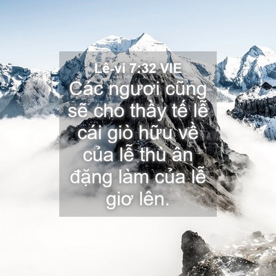 Picture 04 - Lê-vi 7:32 VIE - Các ngươi cũng sẽ cho thầy tế lễ cái - Bible Verse Picture