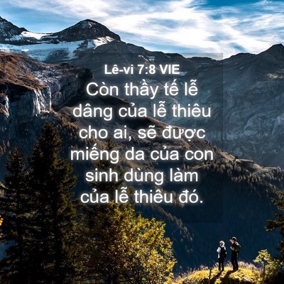 Picture 04 - Lê-vi 7:8 VIE - Còn thầy tế lễ dâng của lễ thiêu cho - Bible Verse Picture
