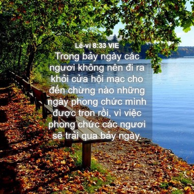 Picture 04 - Lê-vi 8:33 VIE - Trong bảy ngày các ngươi không nên đi ra - Bible Verse Picture
