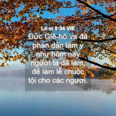 Picture 04 - Lê-vi 8:34 VIE - Đức Giê-hô-va đã phán dặn làm y như - Bible Verse Picture