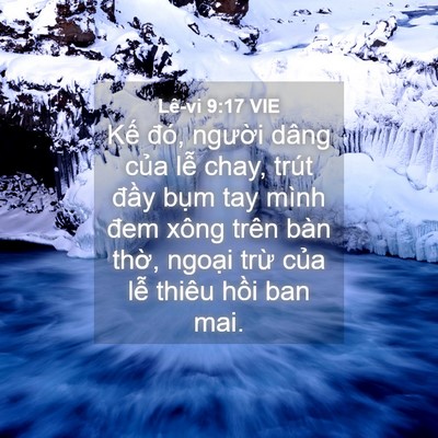 Picture 04 - Lê-vi 9:17 VIE - Kế đó, người dâng của lễ chay, trút - Bible Verse Picture
