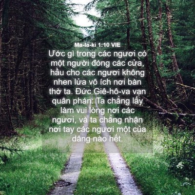 Picture 04 - Ma-la-ki 1:10 VIE - Ước gì trong các ngươi có một người - Bible Verse Picture
