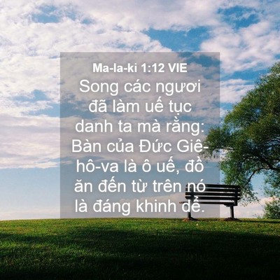 Picture 04 - Ma-la-ki 1:12 VIE - Song các ngươi đã làm uế tục danh ta - Bible Verse Picture