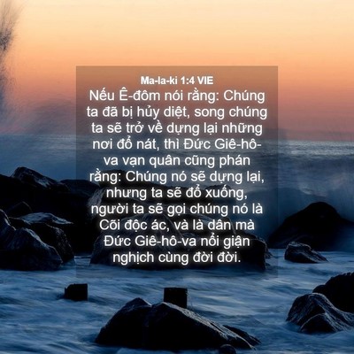 Picture 04 - Ma-la-ki 1:4 VIE - Nếu Ê-đôm nói rằng: Chúng ta đã bị - Bible Verse Picture