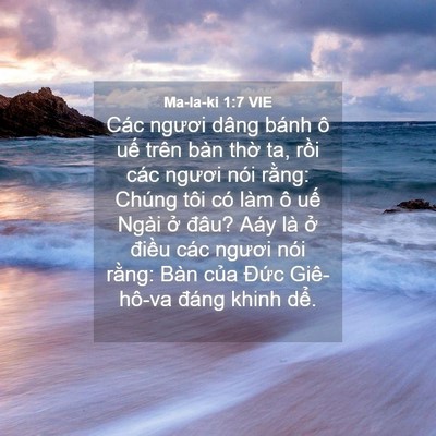 Picture 04 - Ma-la-ki 1:7 VIE - Các ngươi dâng bánh ô uế trên bàn thờ - Bible Verse Picture