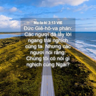 Picture 04 - Ma-la-ki 3:13 VIE - Đức Giê-hô-va phán: Các ngươi đã lấy - Bible Verse Picture