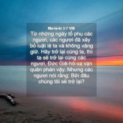Picture 04 - Ma-la-ki 3:7 VIE - Từ những ngày tổ phụ các ngươi, các - Bible Verse Picture