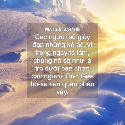 Picture 04 - Ma-la-ki 4:3 VIE - Các ngươi sẽ giày đạp những kẻ ác, - Bible Verse Picture