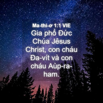 Picture 04 - Ma-thi-ơ 1:1 VIE - Gia phổ Đức Chúa Jêsus Christ, con cháu - Bible Verse Picture