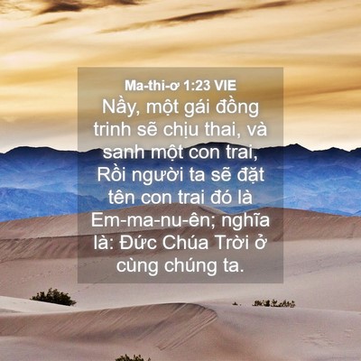 Picture 04 - Ma-thi-ơ 1:23 VIE - Nầy, một gái đồng trinh sẽ chịu thai, - Bible Verse Picture