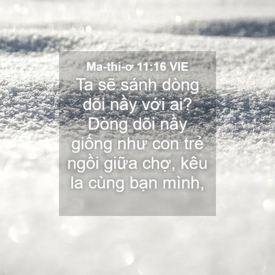 Picture 04 - Ma-thi-ơ 11:16 VIE - Ta sẽ sánh dòng dõi nầy với ai? Dòng - Bible Verse Picture