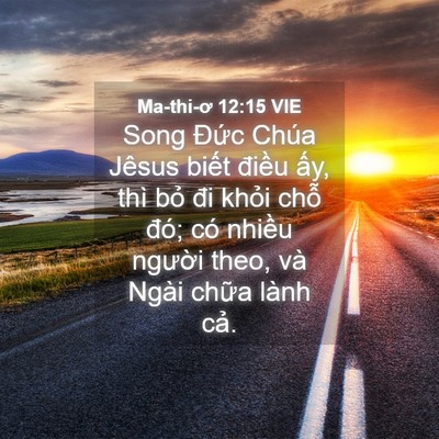 Picture 04 - Ma-thi-ơ 12:15 VIE - Song Đức Chúa Jêsus biết điều ấy, - Bible Verse Picture