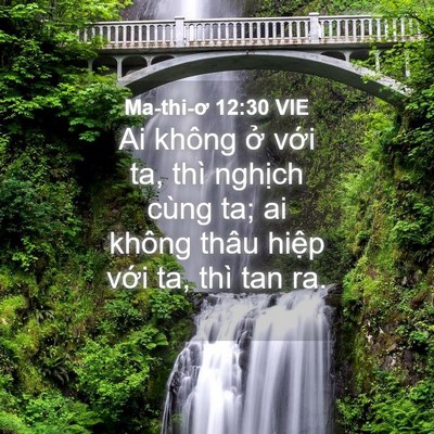 Picture 04 - Ma-thi-ơ 12:30 VIE - Ai không ở với ta, thì nghịch cùng ta; - Bible Verse Picture