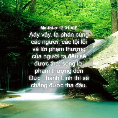 Picture 04 - Ma-thi-ơ 12:31 VIE - Aáy vậy, ta phán cùng các ngươi, các - Bible Verse Picture