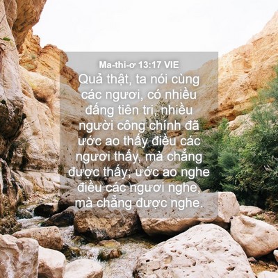 Picture 04 - Ma-thi-ơ 13:17 VIE - Quả thật, ta nói cùng các ngươi, có - Bible Verse Picture