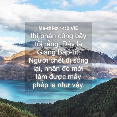Picture 04 - Ma-thi-ơ 14:2 VIE - thì phán cùng bầy tôi rằng: Đây là - Bible Verse Picture