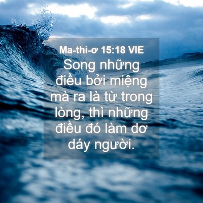 Picture 04 - Ma-thi-ơ 15:18 VIE - Song những điều bởi miệng mà ra là - Bible Verse Picture