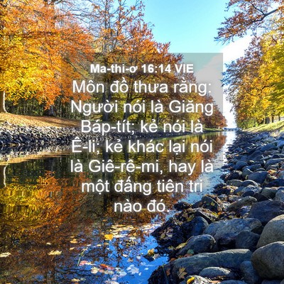Picture 04 - Ma-thi-ơ 16:14 VIE - Môn đồ thưa rằng: Người nói là Giăng - Bible Verse Picture