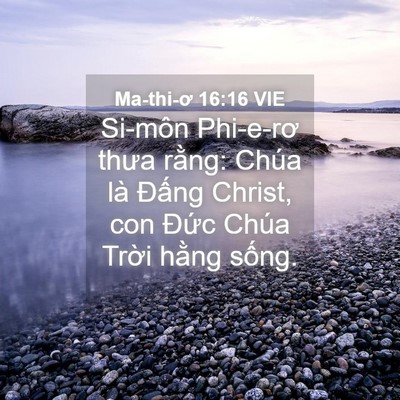 Picture 04 - Ma-thi-ơ 16:16 VIE - Si-môn Phi-e-rơ thưa rằng: Chúa là Đấng - Bible Verse Picture