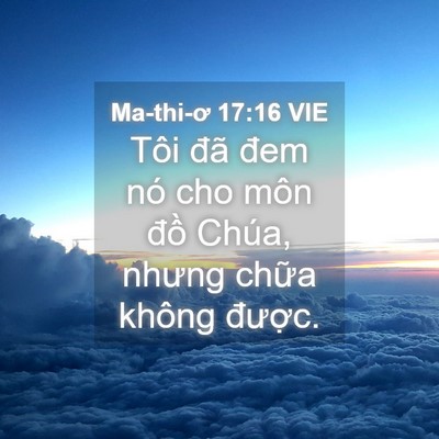 Picture 04 - Ma-thi-ơ 17:16 VIE - Tôi đã đem nó cho môn đồ Chúa, nhưng - Bible Verse Picture