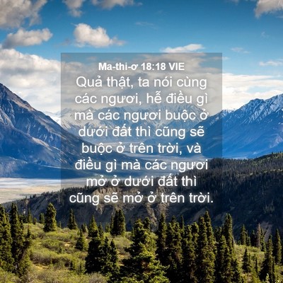 Picture 04 - Ma-thi-ơ 18:18 VIE - Quả thật, ta nói cùng các ngươi, hễ - Bible Verse Picture