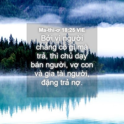 Picture 04 - Ma-thi-ơ 18:25 VIE - Bởi vì người chẳng có gì mà trả, - Bible Verse Picture