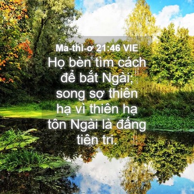 Picture 04 - Ma-thi-ơ 21:46 VIE - Họ bèn tìm cách để bắt Ngài; song sợ - Bible Verse Picture