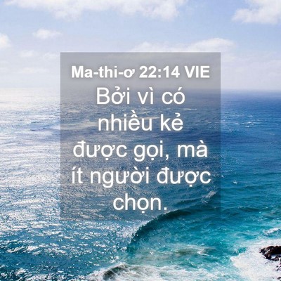 Picture 04 - Ma-thi-ơ 22:14 VIE - Bởi vì có nhiều kẻ được gọi, mà - Bible Verse Picture