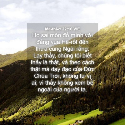Picture 04 - Ma-thi-ơ 22:16 VIE - Họ sai môn đồ mình với đảng vua - Bible Verse Picture