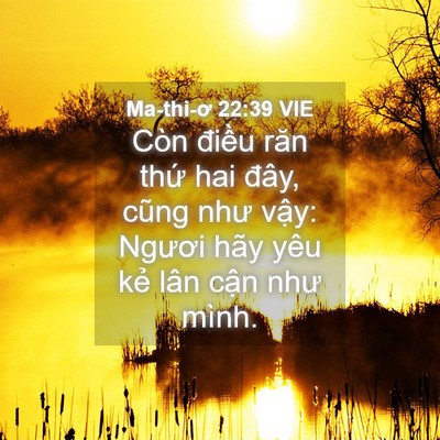 Picture 04 - Ma-thi-ơ 22:39 VIE - Còn điều răn thứ hai đây, cũng như - Bible Verse Picture
