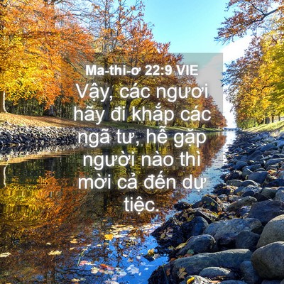 Picture 04 - Ma-thi-ơ 22:9 VIE - Vậy, các ngươi hãy đi khắp các ngã - Bible Verse Picture