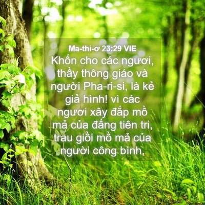 Picture 04 - Ma-thi-ơ 23:29 VIE - Khốn cho các ngươi, thầy thông giáo và - Bible Verse Picture