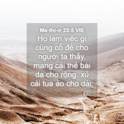 Picture 04 - Ma-thi-ơ 23:5 VIE - Họ làm việc gì cũng cố để cho - Bible Verse Picture
