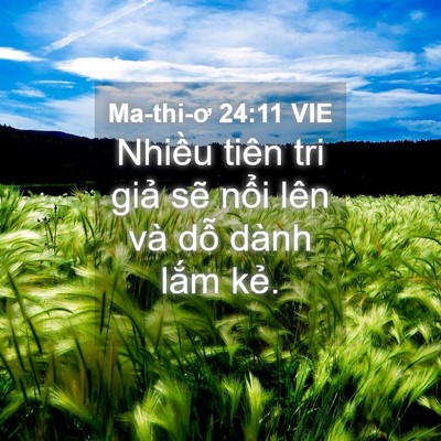 Picture 04 - Ma-thi-ơ 24:11 VIE - Nhiều tiên tri giả sẽ nổi lên và dỗ - Bible Verse Picture