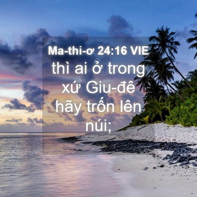 Picture 04 - Ma-thi-ơ 24:16 VIE - thì ai ở trong xứ Giu-đê hãy trốn lên - Bible Verse Picture