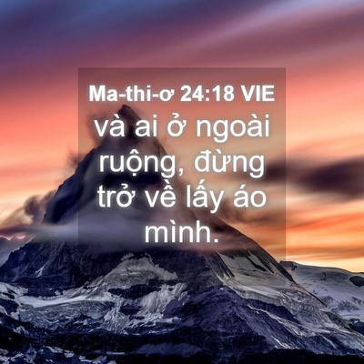 Picture 04 - Ma-thi-ơ 24:18 VIE - và ai ở ngoài ruộng, đừng trở về - Bible Verse Picture