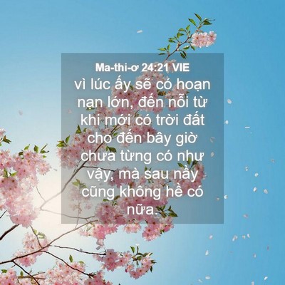Picture 04 - Ma-thi-ơ 24:21 VIE - vì lúc ấy sẽ có hoạn nạn lớn, đến - Bible Verse Picture