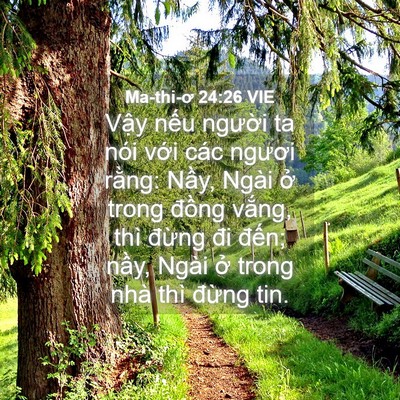 Picture 04 - Ma-thi-ơ 24:26 VIE - Vậy nếu người ta nói với các ngươi - Bible Verse Picture