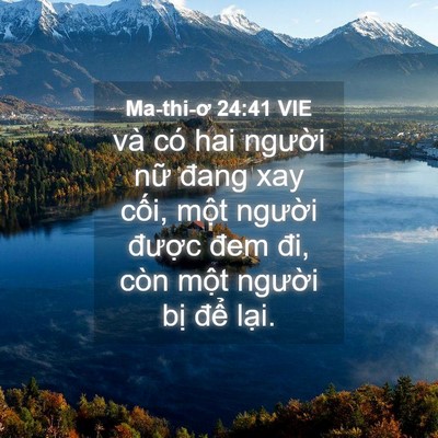 Picture 04 - Ma-thi-ơ 24:41 VIE - và có hai người nữ đang xay cối, một - Bible Verse Picture