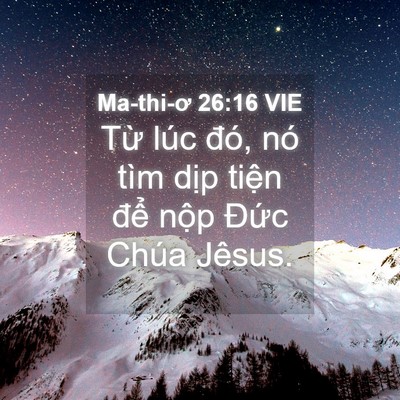 Picture 04 - Ma-thi-ơ 26:16 VIE - Từ lúc đó, nó tìm dịp tiện để nộp - Bible Verse Picture