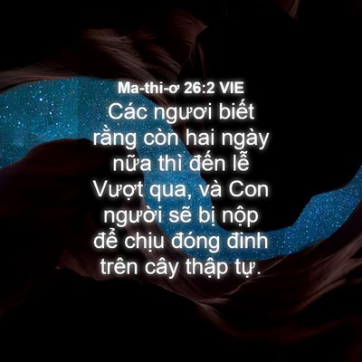 Picture 04 - Ma-thi-ơ 26:2 VIE - Các ngươi biết rằng còn hai ngày nữa - Bible Verse Picture